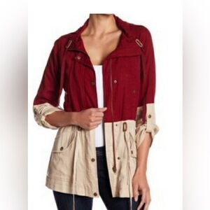 Blu pepper Linen Cotton Blend Jacket Size L